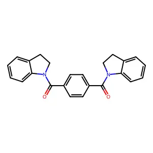Benzene, 1,4-bis(2,3-dihydroindol-1-ylcarbonyl)- structure