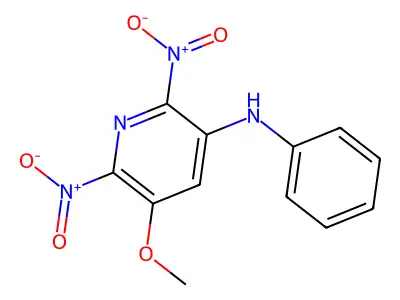 5-甲氧基-2,6-二硝基-N-苯基pyridi正-3-胺 structure