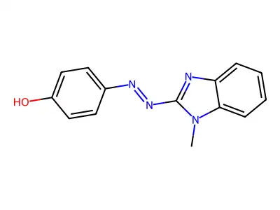 4-[(E)-(1-methyl-1H-benzimidazol-2-yl)diazenyl]phenol structure