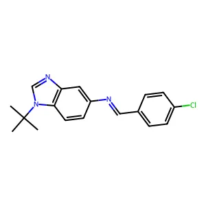 N-(1-tert-butylbenzimidazol-5-yl)-1-(4-chlorophenyl)methanimine structure