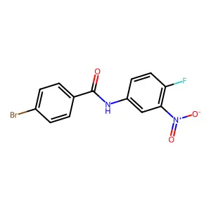 4-bromo-N-(4-fluoro-3-nitrophenyl)benzamide structure