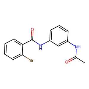 N-(3-acetamidophenyl)-2-bromobenzamide structure