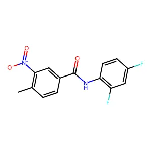 N-(2,4-difluorophenyl)-4-methyl-3-nitrobenzamide structure