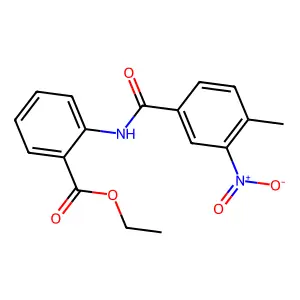 Ethyl 2-[(4-methyl-3-nitrophenyl)carbonylamino]benzoate structure