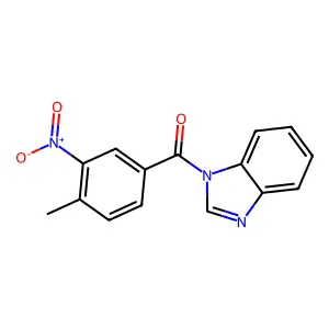 Benzimidazol-1-yl-(4-methyl-3-nitrophenyl)methanone structure