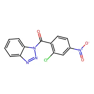 Benzotriazol-1-yl-(2-chloro-4-nitrophenyl)methanone structure