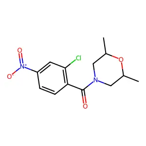 (2-Chloro-4-nitrophenyl)-(2,6-dimethylmorpholin-4-yl)methanone structure