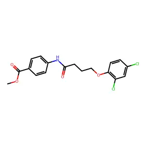 Methyl 4-[4-(2,4-dichlorophenoxy)butanoylamino]benzoate structure