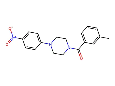 (3-Methylphenyl)[4-(4-nitrophenyl)piperazin-1-yl]methanone structure