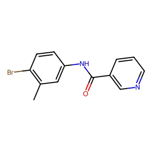 N-(4-bromo-3-methylphenyl)pyridine-3-carboxamide structure