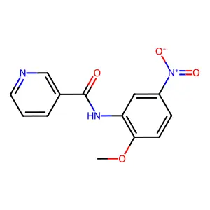 N-(2-methoxy-5-nitrophenyl)pyridine-3-carboxamide structure