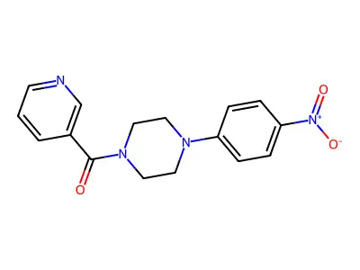 [4-(4-Nitrophenyl)piperazin-1-yl]-pyridin-3-ylmethanone structure