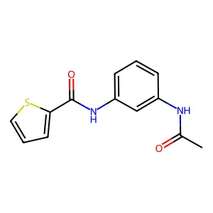 N-(3-acetamidophenyl)thiophene-2-carboxamide structure
