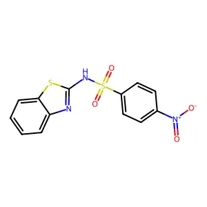 N-(1,3-benzothiazol-2-yl)-4-nitrobenzenesulfonamide structure