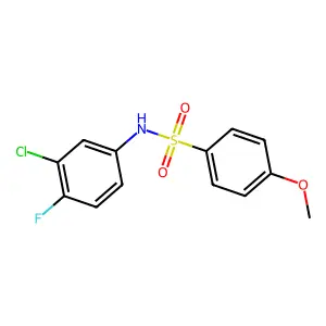 N-(3-Chloro-4-fluorophenyl)-4-methoxybenzenesulfonamide structure
