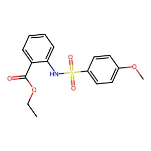 Ethyl 2-{[(4-methoxyphenyl)sulfonyl]amino}benzoate structure