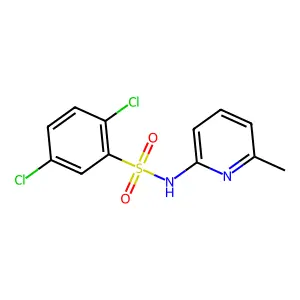 2,5-dichloro-N-(6-methylpyridin-2-yl)benzenesulfonamide structure