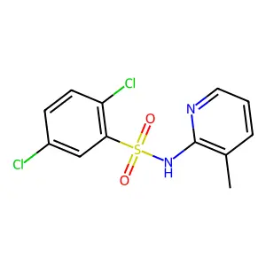 2,5-dichloro-N-(3-methylpyridin-2-yl)benzenesulfonamide structure