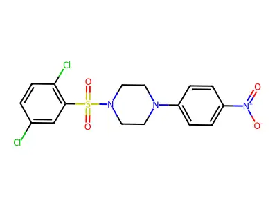 1-(2,5-Dichlorophenyl)sulfonyl-4-(4-nitrophenyl)piperazine structure