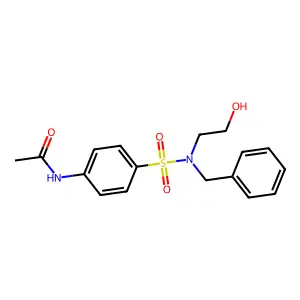 N-[4-[benzyl(2-hydroxyethyl)sulfamoyl]phenyl]acetamide structure