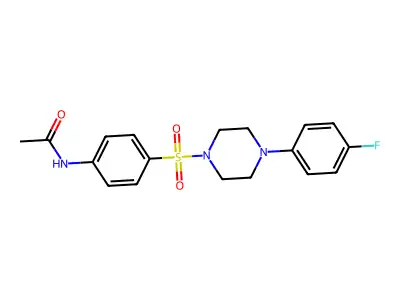 N-(4-{[4-(4-fluorophenyl)piperazin-1-yl]sulfonyl}phenyl)acetamide structure