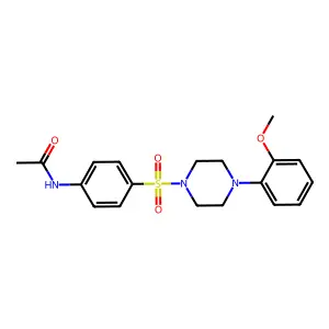 N-(4-{[4-(2-methoxyphenyl)piperazin-1-yl]sulfonyl}phenyl)acetamide structure