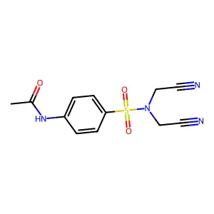 N-{4-[bis(cyanomethyl)sulfamoyl]phenyl}acetamide structure