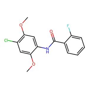 N-(4-chloro-2,5-dimethoxyphenyl)-2-fluorobenzamide structure