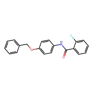2-fluoro-N-(4-phenylmethoxyphenyl)benzamide structure