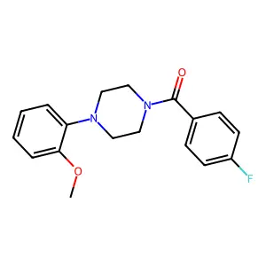 (4-Fluorophenyl)[4-(2-methoxyphenyl)piperazin-1-yl]methanone structure