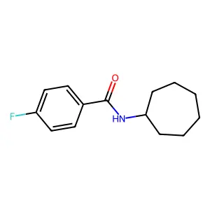 N-cycloheptyl-4-fluorobenzamide structure