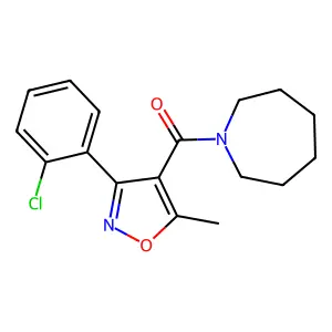 Azepan-1-yl-[3-(2-chloro-phenyl)-5-methyl-isoxazol-4-yl]-methanone structure