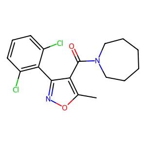 Azepan-1-yl[3-(2,6-dichlorophenyl)-5-methyl-1,2-oxazol-4-yl]methanone structure