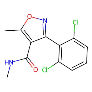 3-(2,6-dichlorophenyl)-N,5-dimethyl-1,2-oxazole-4-carboxamide structure