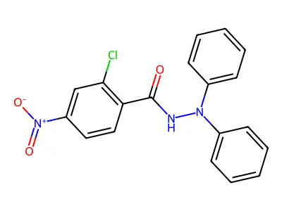 2-chloro-4-nitro-N',N'-diphenylbenzohydrazide structure