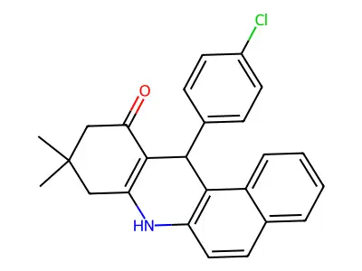 12-(4-chlorophenyl)-9,9-dimethyl-8,9,10,12-tetrahydrobenzo[a]acridin-11(7H)-one structure
