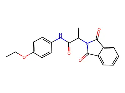 2-(1,3-Dioxo-1,3-dihydro-isoindol-2-yl)-N-(4-ethoxy-phenyl)-propionamide structure