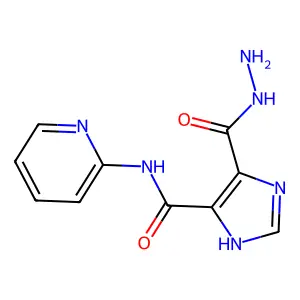 5-(hydrazinecarbonyl)-N-(pyridin-2-yl)-1H-imidazole-4-carboxamide structure