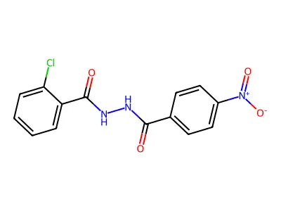 2-chloro-N'-(4-nitrobenzoyl)benzohydrazide structure