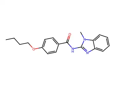 4-butoxy-N-(1-methylbenzimidazol-2-yl)benzamide structure