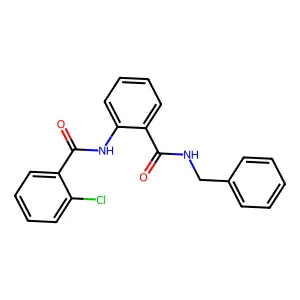 N-benzyl-2-[(2-chlorobenzoyl)amino]benzamide structure