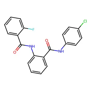 N-(4-chlorophenyl)-2-[(2-fluorobenzoyl)amino]benzamide structure