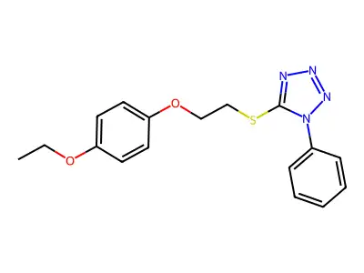 5-[2-(4-Ethoxyphenoxy)ethylsulfanyl]-1-phenyltetrazole structure
