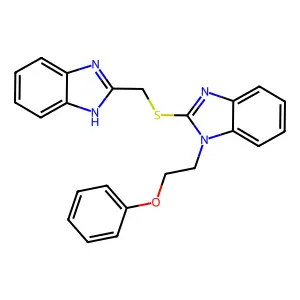 2-(1H-benzimidazol-2-ylmethylsulfanyl)-1-(2-phenoxyethyl)benzimidazole structure