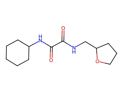 N'-cyclohexyl-N-(oxolan-2-ylmethyl)oxamide structure