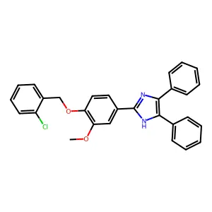 2-{4-[(2-chlorobenzyl)oxy]-3-methoxyphenyl}-4,5-diphenyl-1H-imidazole structure