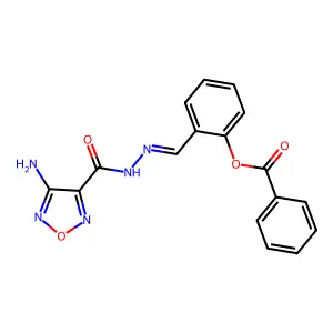 4-Amino-1,2,5-oxadiazole-3-carboxylic acid 2-[[2-(benzoyloxy)phenyl]methylene]hydrazide structure