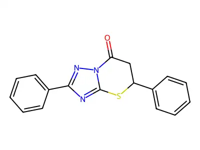 2,5-Diphenyl-5,6-dihydro-[1,2,4]triazolo[5,1-b][1,3]thiazin-7-one structure