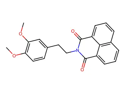 2-(3,4-dimethoxyphenethyl)-1H-benzo[de]isoquinoline-1,3(2H)-dione structure