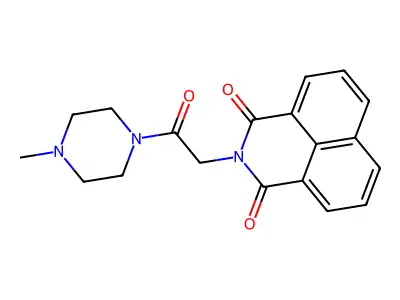 2-(2-(4-methylpiperazin-1-yl)-2-oxoethyl)-1H-benzo[de]isoquinoline-1,3(2H)-dione structure